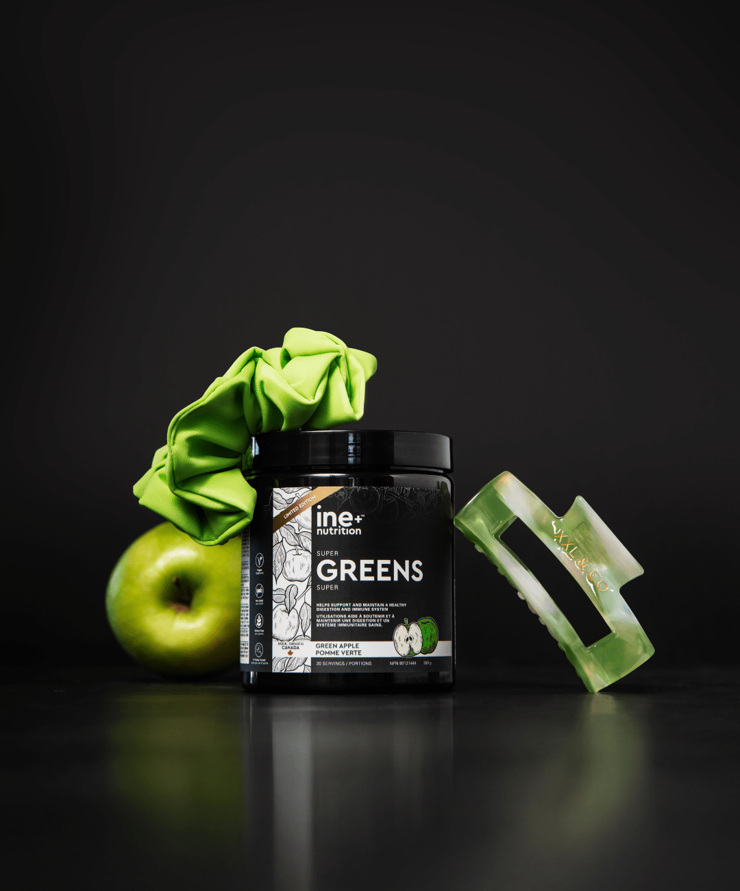 ine+ x XXL Scrunchie Collaboration, Green Apple - ine+ nutrition